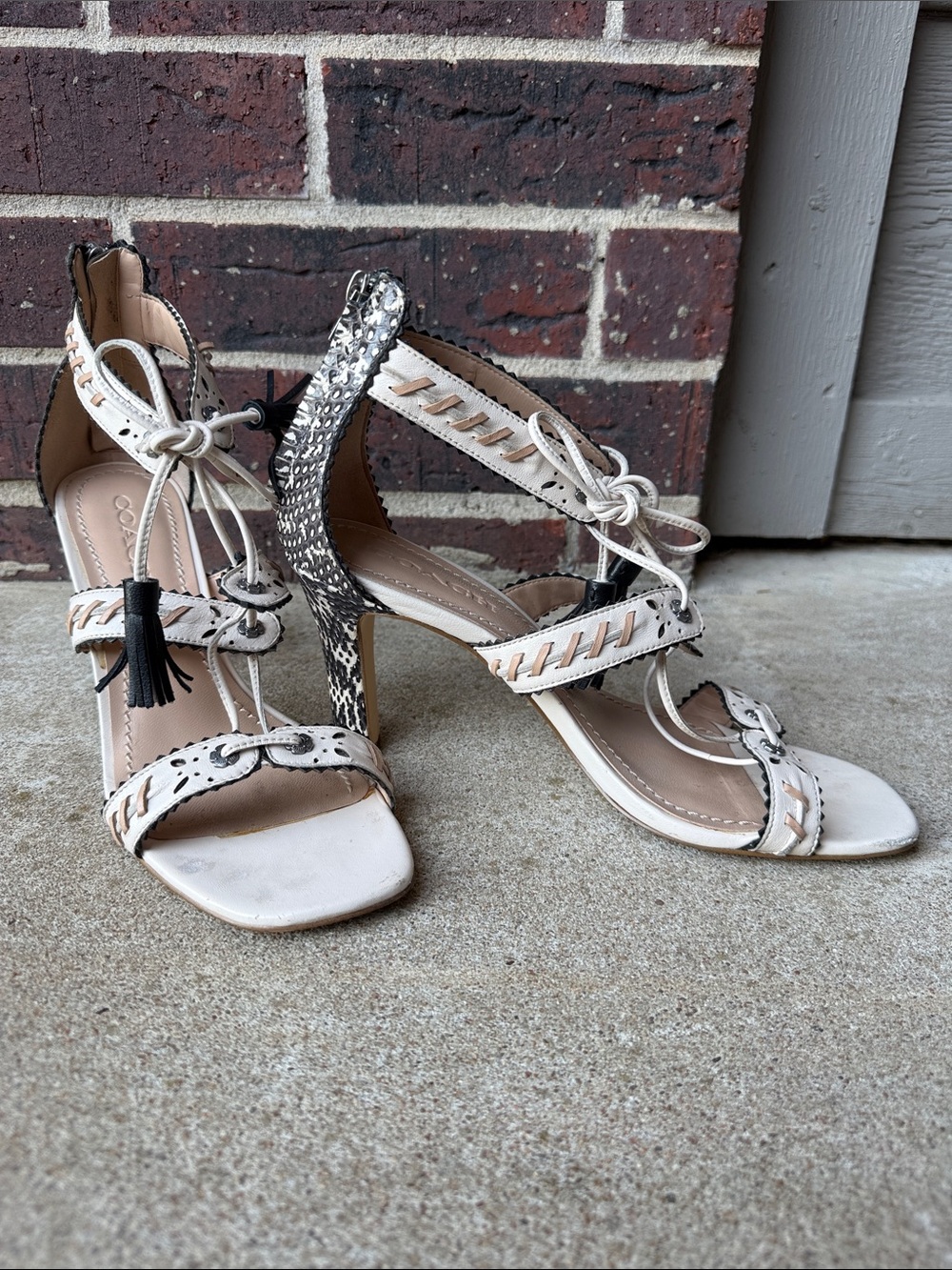 Coach Bella Western Stitch high-heeled sandals